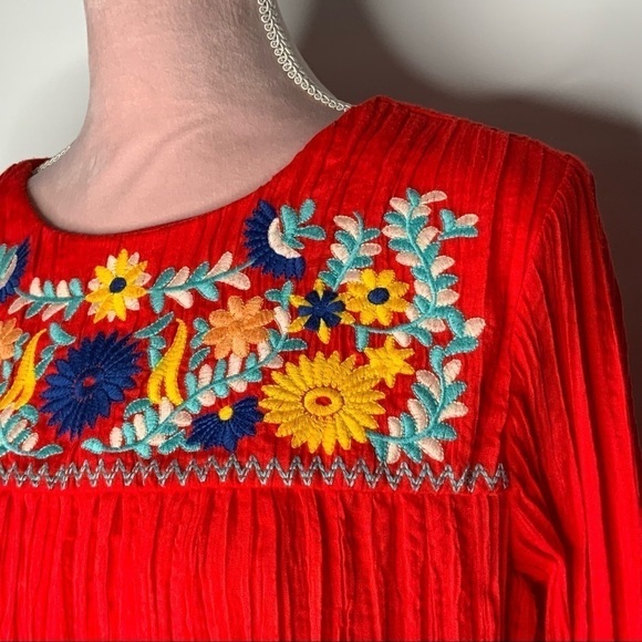 Beige by Eci‎ cotton embroidered dress. - Picture 4 of 11